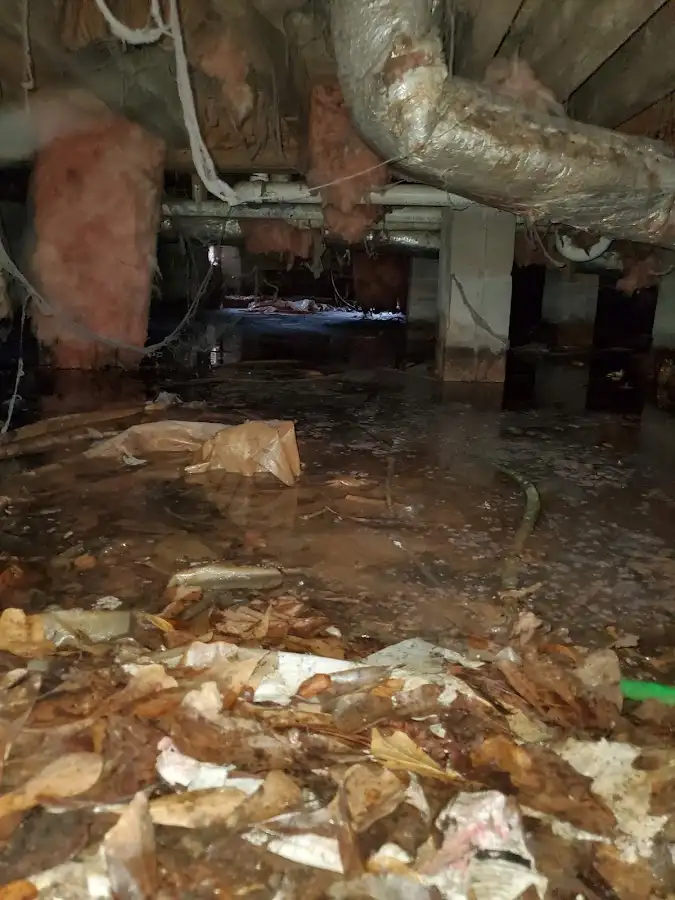 Crawl space flood assessment for Commercial Water Damage Restoration in Tipp City