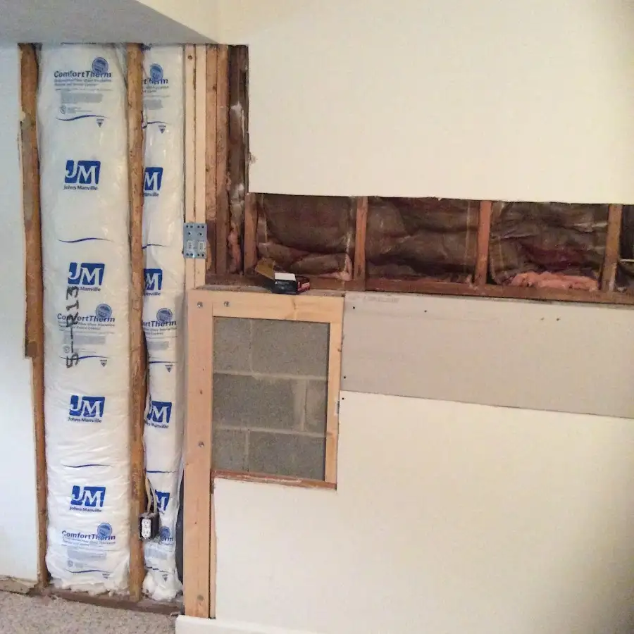 Wall insulation replacement during Contents Cleaning & Restoration in Tipp City